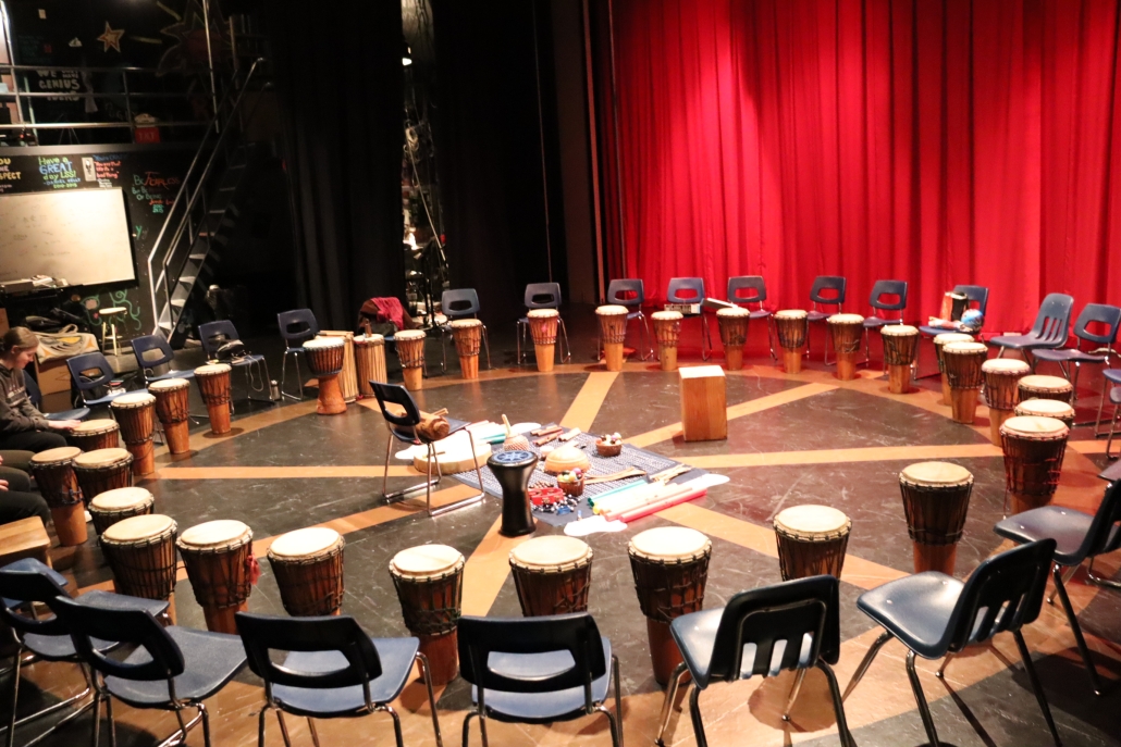 Drum Circle At École John Stubbs Memorial Victoria Vancouver Island